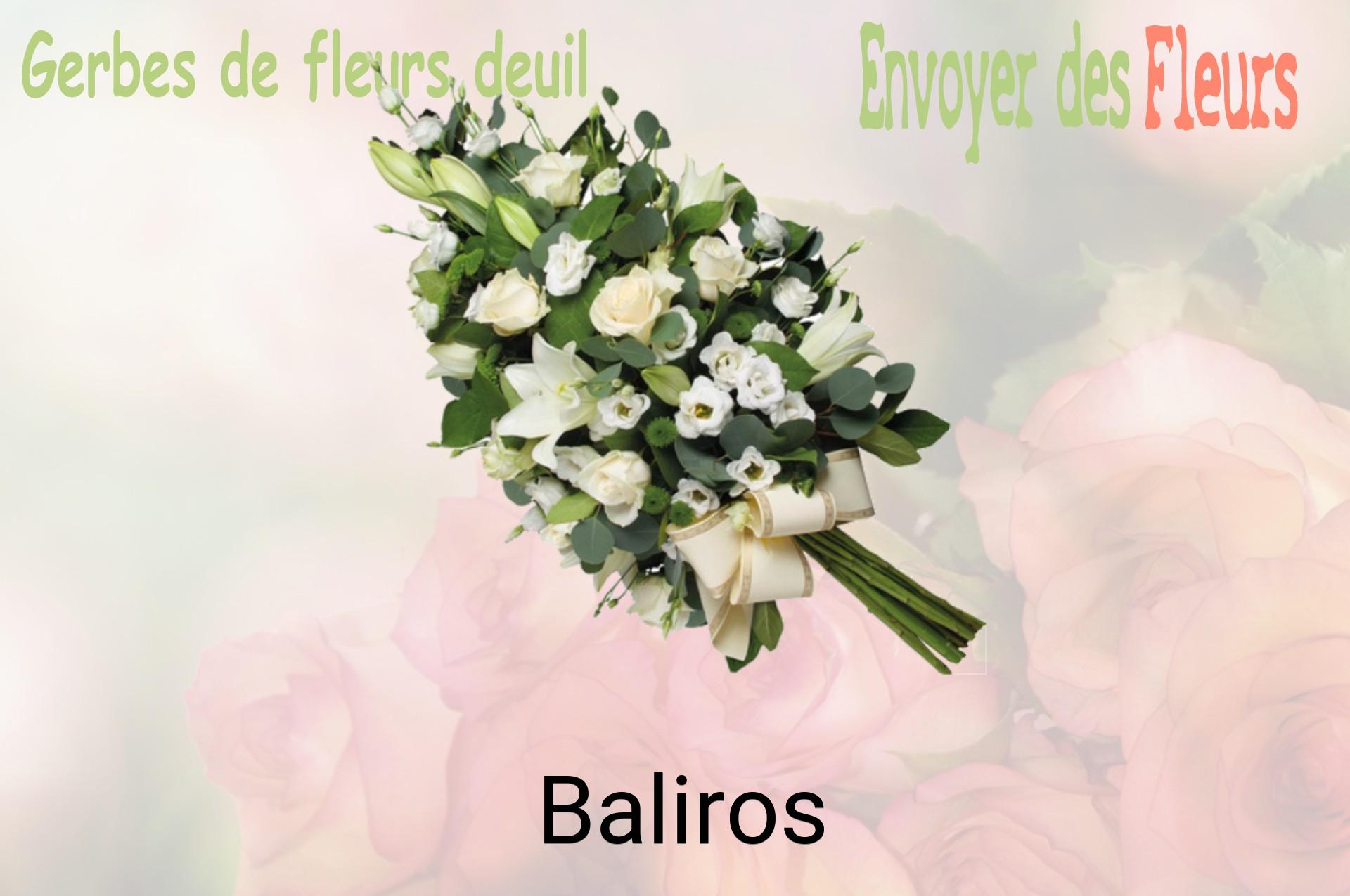 Gerbe de fleurs de deuil livrée à Baliros